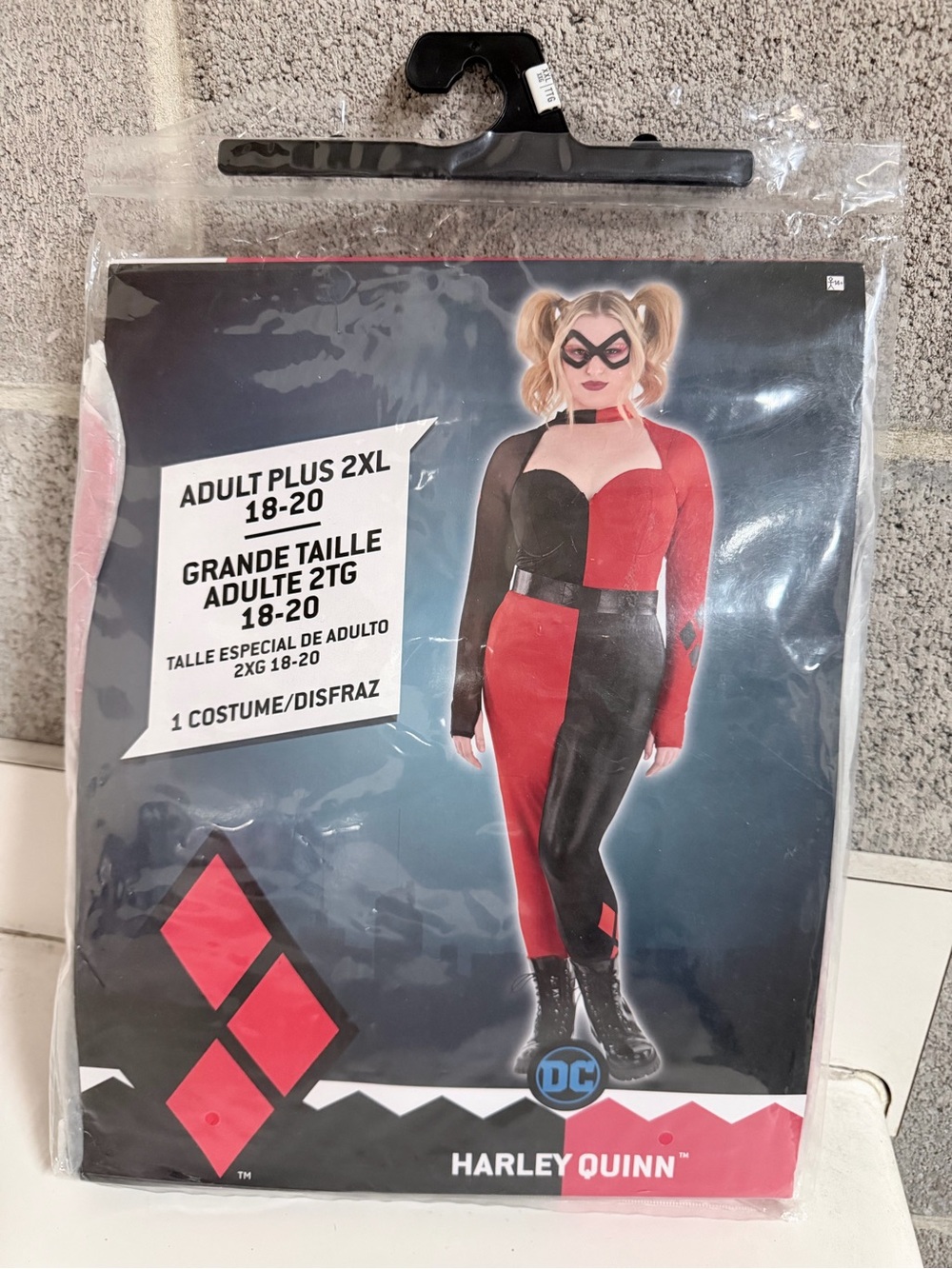 Harley Quinn Adult Costume - Plus Sz 18-20
